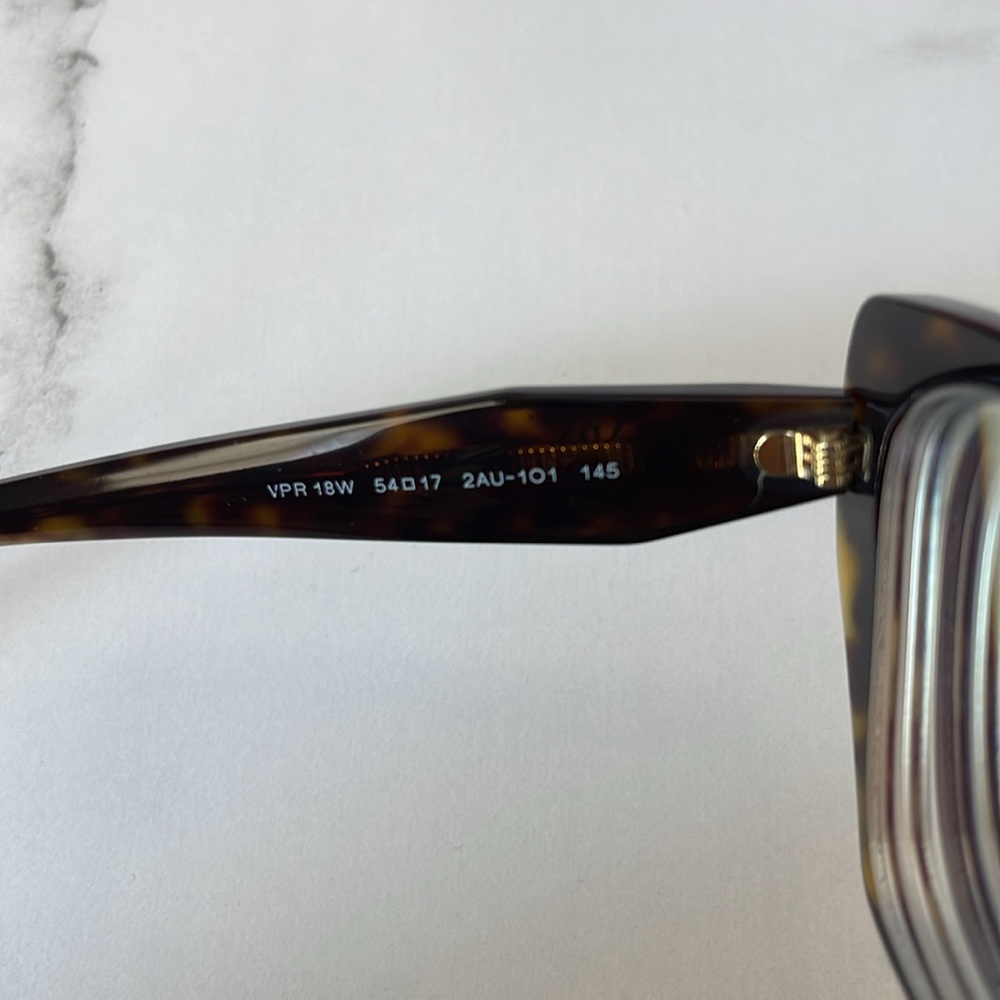 Prada Tortoiseshell Cat-Eye Glasses - Brown/Black - Picture 8 of 9